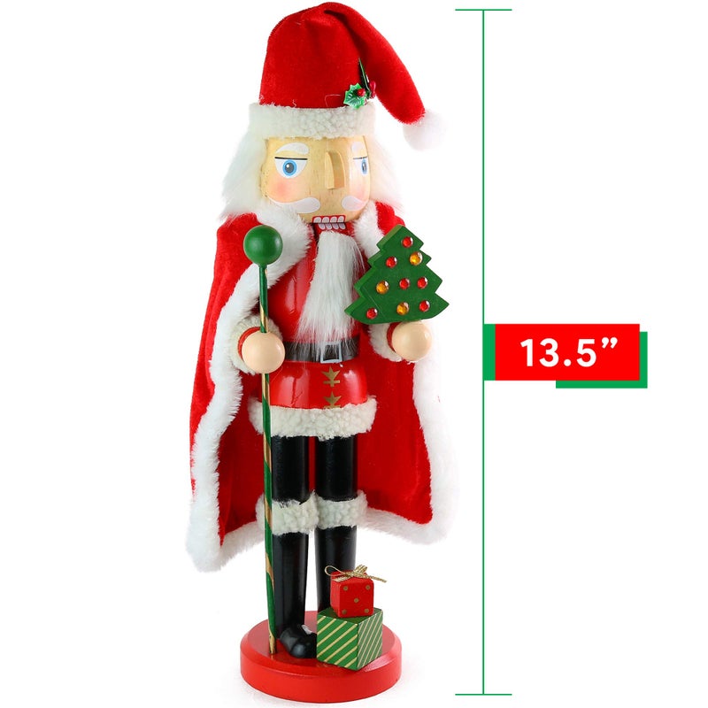 Ornativity Christmas Santa Claus Nutcracker - Holiday Wooden Xmas Nutcracker Santa Figure Home Decoration 13.5" - Image 5
